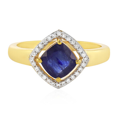 Blauer Madagaskar-Saphir-Silberring