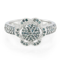 Fancy-Diamant-Silberring