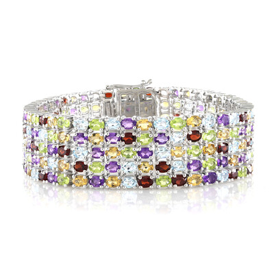 Edelstein-Silberarmband