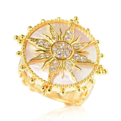 Perlmutt-Silberring (Dallas Prince Designs)
