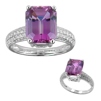 Pinkfarbener Diaspor-Goldring (AMAYANI)