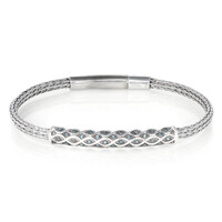 Blauer Diamant-Silberarmband