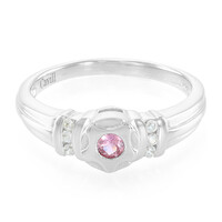 Padparadscha-Saphir-Silberring