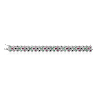 Edelstein-Silberarmband