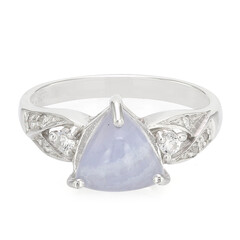 Blauer Band-Achat-Silberring