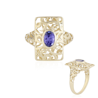 AAA-Tansanit-Goldring (Ornaments by de Melo)