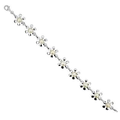 Süßwasserzuchtperlen-Silberarmband (dagen)