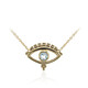 Himmelblauer Topas-Silbercollier