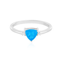 Äthiopischer Blauer Opal-Silberring