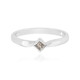 I2 Schokoladen-Diamant-Silberring