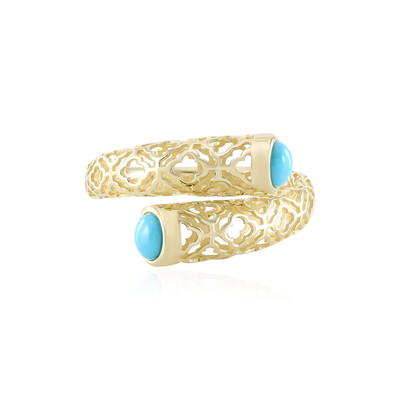 Sleeping Beauty-Türkis-Goldring (Ornaments by de Melo)