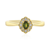Grüner Ceylon-Zirkon-Silberring
