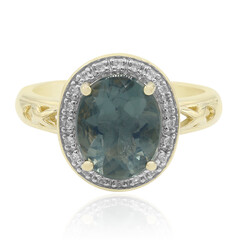 Blauer Feueropal-Goldring