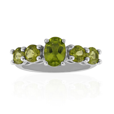 Burmesischer Peridot-Silberring