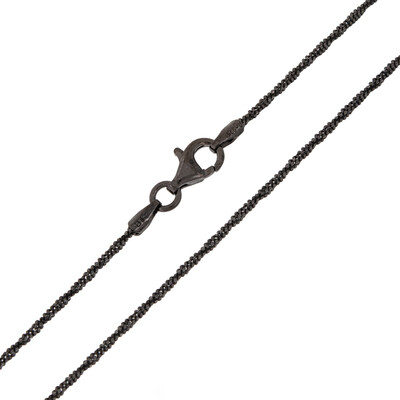 Silber-Criss-Cross-Kette - 3,54 g - 60 cm - rutheniert