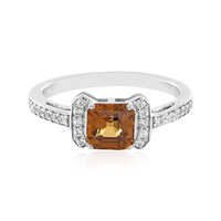 Cognac-Zirkon-Silberring