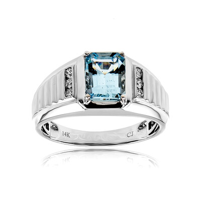 AAA-Brasilianischer Aquamarin-Goldring (CIRARI)