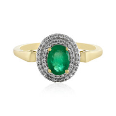 Sambia-Smaragd-Goldring (Adela Gold)