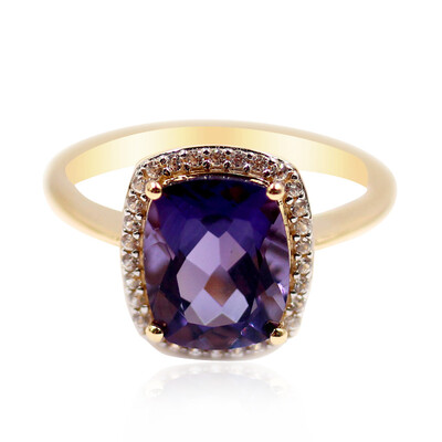 Blaubeer-Quarz-Goldring