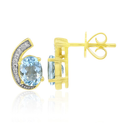 Medina-Aquamarin-Goldohrringe