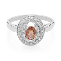 Padparadscha-Saphir-Silberring