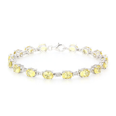 Gelber Beryll-Silberarmband