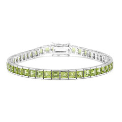 Burmesischer Peridot-Silberarmband