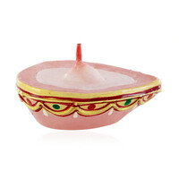 Rosenquarz-Diwali-Kerze