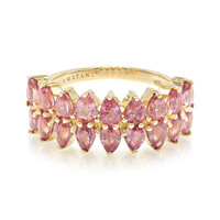 Nicht erhitzter Padparadscha-Saphir-Goldring (AMAYANI)