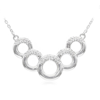 Weißer Topas-Silbercollier