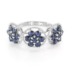 Blauer Saphir-Silberring