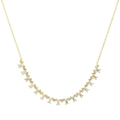 Weißer Topas-Silbercollier