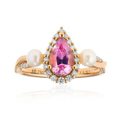 Pinkfarbener Diaspor-Goldring (AMAYANI)