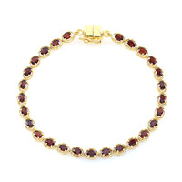 Mosambik-Granat-Silberarmband