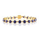 Blauer Saphir-Silberarmband