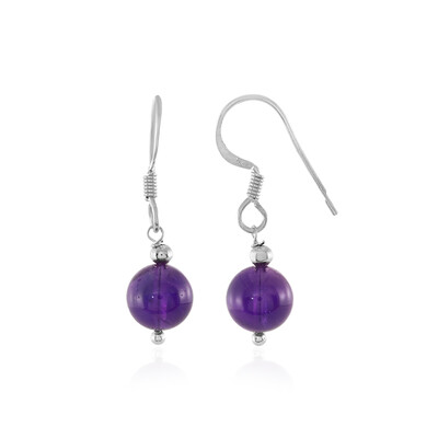 Sambia-Amethyst-Silberohrringe