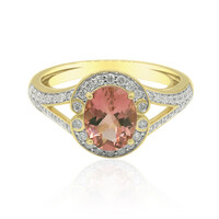 Brasilianischer Pinkfarbener Turmalin-Goldring