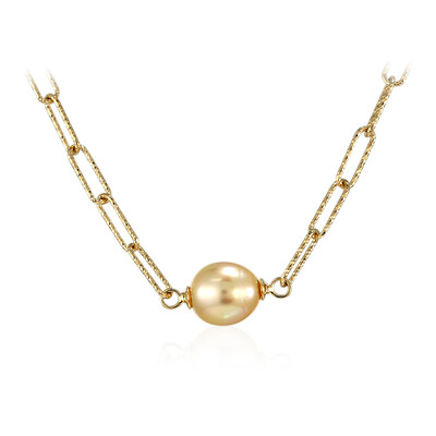 Goldene Kabira-Südseeperlen-Silbercollier (TPC)
