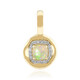 Brasilianischer Weißer Opal-Goldanhänger
