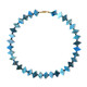Neonblauer Apatit-Silberhalskette