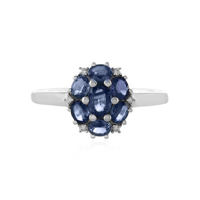 Blauer Saphir-Silberring