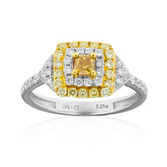 Gelber SI2 Brillant-Goldring (CIRARI)