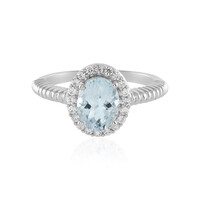 Brasilianischer Aquamarin-Silberring