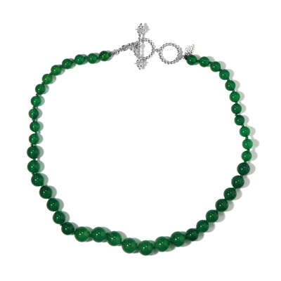 Grüner Achat-Silberhalskette (Dallas Prince Designs)
