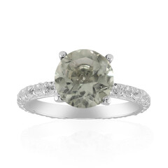 Grüner Amethyst-Silberring