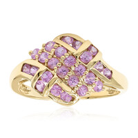 Pinkfarbener Saphir-Goldring