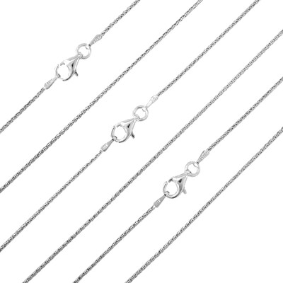 Silber-Zopfkettenset - 11,3 g - 45, 50, 60 cm