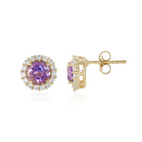 Marokkanischer Amethyst-Silberohrringe
