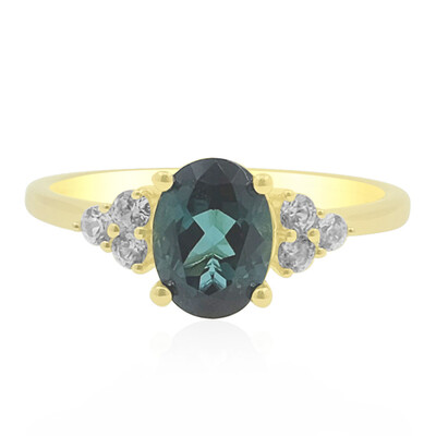 Brasilianischer Indigolith-Goldring