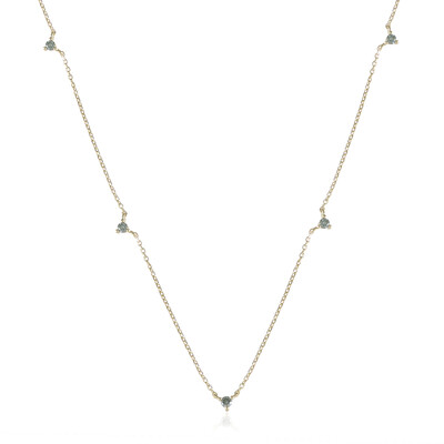 Himmelblauer I2 Brillant-Goldcollier (de Melo)